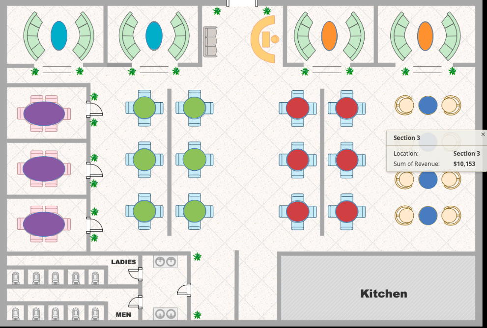 Visualizing Data with a Custom Restaurant Floor Plan Control